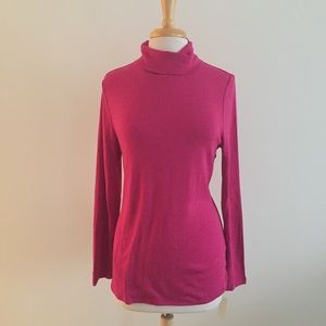 NWT Hot Pink Talbots Long Sleeve Turtleneck Top